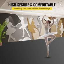 Dance Floor 2x1.2m To 2x15m Dance Floor Roll 0.06in Thick PVC Vinyl Dance Floor, Black Grey Reversible Portable Dance Floor, Non-Slip Dance Flooring, Ballet Dance Floor For Jazz, Pop, Lyrical Style - 2米X15米 - 查看 2