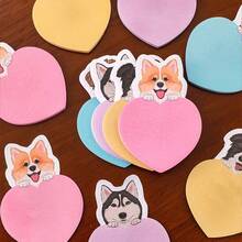 Cute Cartoon Animal Sticky Notes, School/Office Memo Pads - Purple Dog [5 Copies Given] - View 8