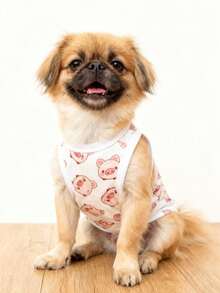 LUCKIE LABO 2 Chiếc Áo Vest Cách Nhiệt Chống Bọ Chét Và Rụng Lông Bằng Polyester In Hình Heo Con Thoáng Khí Cho Mèo Và Chó Trong Nhà Và Ngoài Trời - Nhiều màu - Xem 6