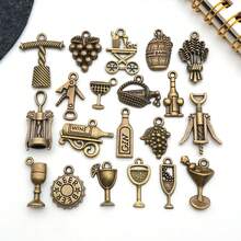 20/100pcs Alloy Wine Charms Champagne Cocktail Goblet Charms Wine Alcohol Charms For Jewelry Making Bracelets - One Size - View 12