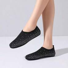 Unisex Soft Bottom Beach/Swimming/Diving/Fishing Shoes, Quick-Drying Lightweight Breathable Summer Water Shoes, Suitable For Barefoot Wear - Black - View 2