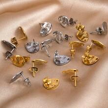 10个不锈钢水滴形耳环底座，带挂孔，适合DIY吊坠耳环制作 - 不銹鋼耳環 - 查看 3