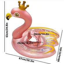 Inflatable Flamingo Swimming Ring, Baby Swim Ring Float, Water Toy For Beach Party - Multicolor - View 3