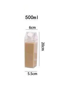 多功能便携式大容量方形牛奶杯、食品分配器、多用途密封储物瓶、果汁、饮料透明分配瓶 - 彩色 - 查看 11