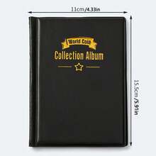 1 pieza Álbum de colección de monedas - Puede contener 108 monedas, páginas de protección transparentes, encuadernación de tapa dura portátil - Adecuado para viajes, hogar o exhibición de colecciones, estructura resistente - Caja de almacenamiento compacta de monedas, adecuada para principiantes y expertos, se puede usar para colección de monedas y organización del hogar. - Multicolor - Ver 8
