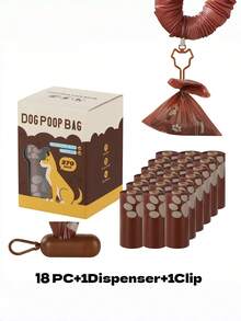 1 Set Disposable Portable Poop Bag, Milk & Chocolate Scented, Material - Multicolor - View 18