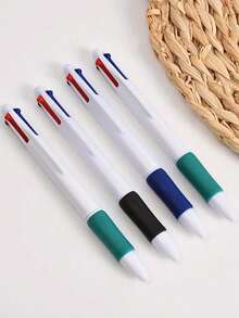 1-36pcs Customizable 3-Color Ballpoint Pen, Multi-Color Pen, 3-In-1 4-Color Retractable Ballpoint Pen, Suitable For Office, Stationery, Students, Student Gifts, Children Back To School Gifts, Party Favors - 3-color Ballpoint Pen - View 4