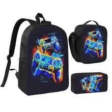 3PCS Boys Backpack, Cute Game Bookbag School Bag With For Elementary Preschool Travel - Backpack - View 2