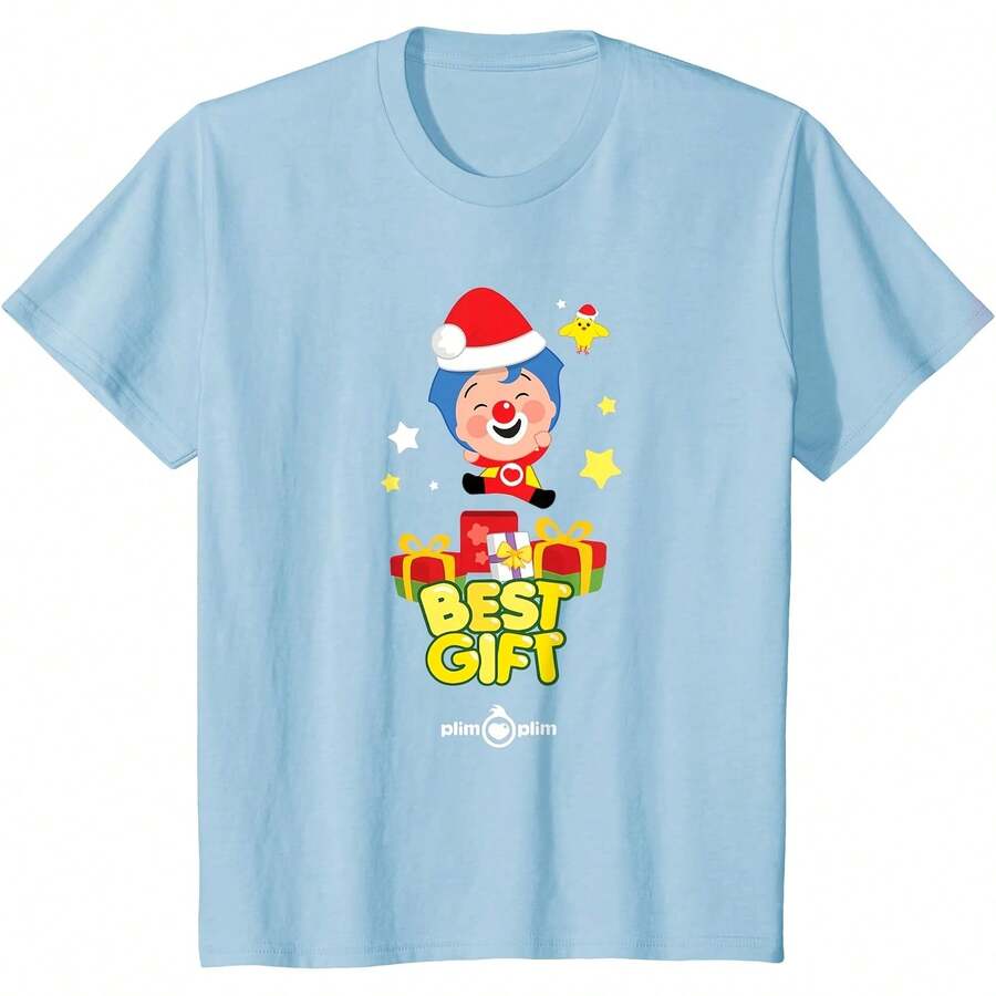 Plim Plim Best Mom Dad Baby Christmas T-Shirt All Seasons,220g Pure Cotton Single-Sided Printed Crew Neck Short-Sleeved T-Shirt,Unisex Top,Base Layer - 顏色9 - 查看 1