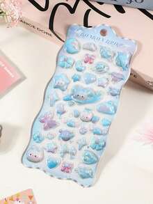 3D Embossed Cartoon Stickers, 3D Stereoscopic Effect Stickers, Exquisite Appearance, Waterproof Stickers, Cute DIY Decoration For Children - Multicolor - View 12