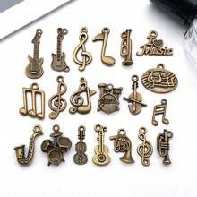 20/100pcs Music Charms Musical Instrument Charms Guitar Music Elements Pendants For Bracelet Necklace Jewelry Making - One Size - View 15