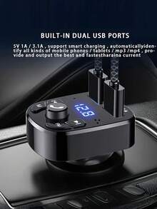 Bluetooth Car MP3 Player, Dual USB Fast Charging Car Charger, Multifunctional Car Music Receiver - One Size - View 5