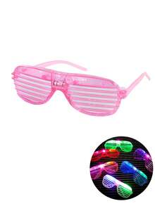 发光眼镜、LED时尚眼镜、荧光派对用品、闪光玩具眼镜、派对礼物、生日派对礼物、万圣节礼物 - 彩色 - 查看 4
