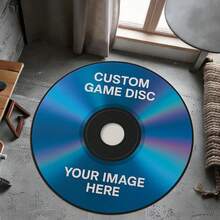 Custom Game Disc Rug, Custom Cd Rug, CD Rug, Video Game CD Rug, DVD Rug, Personalized Gift Rug, Personalized Gifts For Him - 1PC - 查看 2