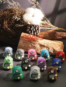 1个/5个/10个装新款计数器，适用于斋月、圣诞节、万圣节、节日等场合，电子手动按钮计数器，迷你便携环形计数器，拇指按压计数器，适合学习、运动和其他计数活动 - 彩色 - 查看 36