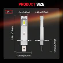 HYNBYZJ 2pcs H1 60W Mini Fanless Canbus LED Car Headlight Bulbs, 6000K White Light - A - View 8