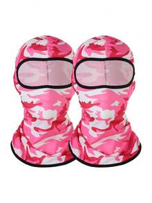 1/2/3 piezas Pasamontañas unisex con máscara facial de un solo orificio de camuflaje, adecuado para deportes al aire libre, ciclismo, senderismo, uso diario - B - Ver 13