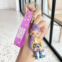 1个K-Pop电镀女巫组合钥匙扣吊坠，人气女团汽车包包小礼物配饰 - 彩色 - 查看 8