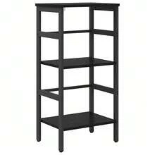 vidaXL Bücherregal Schwarz Eichen-Optik 40 x 29,5 x 81 cm - Schwarz - Übersicht 2