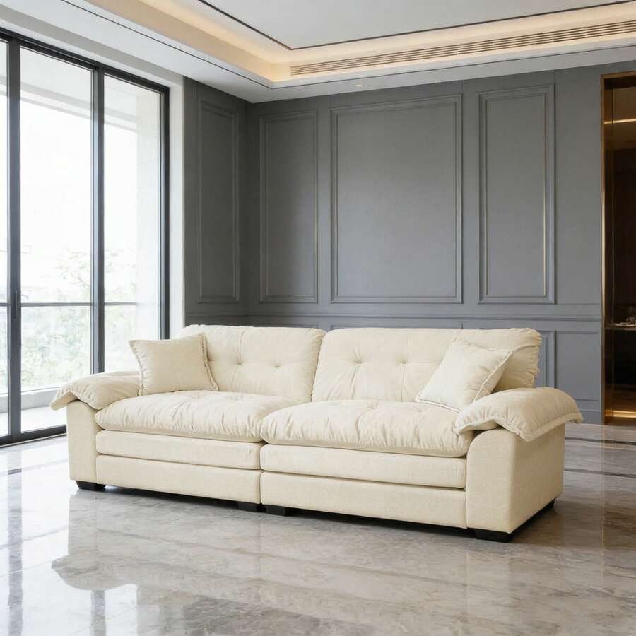Sofás y Sillones - Beige + Tapizado + 2 Plazas - Ver 1