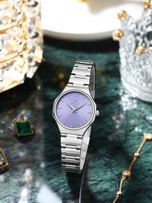 REWARD Women's Quartz Watch, Luxury & Fashion, Stainless Steel Strap, Waterproof, With Watch Box, Elegant & Versatile, Suitable For Business & Casual, Retro Rectangular Watch - Gold - View 11