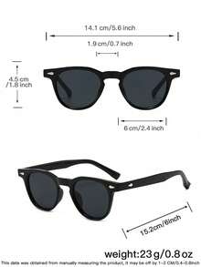 一副女士复古几何框眼镜，实用时尚街头风，附赠眼镜盒 - 彩色 - 查看 8