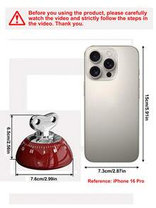 1pc Kitchen Magnetic Timer, Mechanical Timer Without Battery, Random Color - Multicolor - View 3