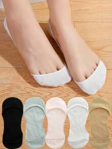 Women's Invisible Boat Socks Ladies Silicone Anti-Slip Low Cut Thin Breathable Socks Soft No Show - Multicolor - View 2