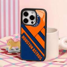 Funda para teléfono inspirada en los Houston Astros compatible con  17,  16 Pro Max,  15 Pro Max,  13 y  12 Diseño atrevido para fanáticos de los deportes Regalo impermeable, a prueba de golpes y elegante para seguidores del equipo y ocasiones especiales - Negro - Ver 5