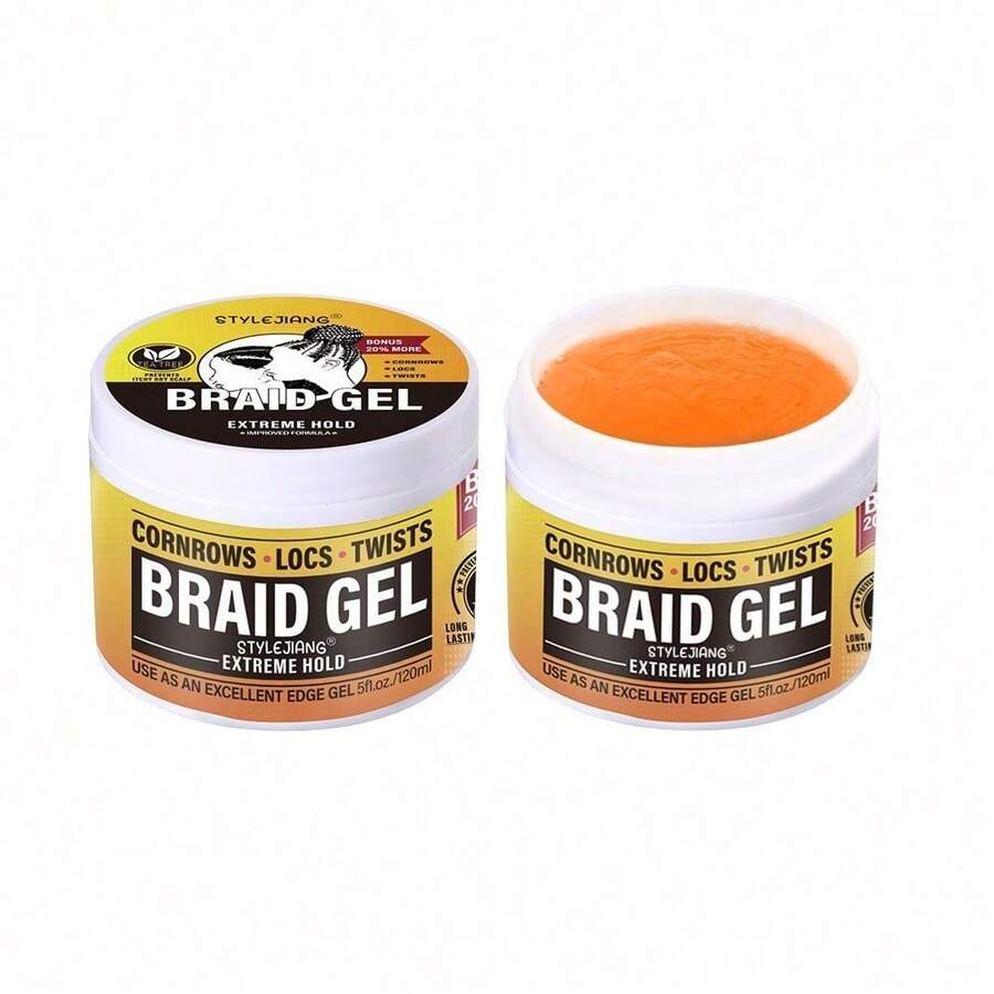 Strong Hold Hair Wax, Suitable For All Hair Types, Non-Greasy Styling Wax, Edge Control Wax, No Flaking, Long-Lasting Braiding Gel, Easy To Use, Smoother Application. - 120ml - View 1
