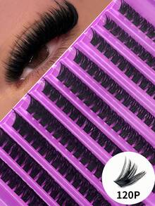 180/160/140/120片D型卷翘DIY假睫毛簇，200片D型卷翘假睫毛，0.07mm D型卷翘8-16mm混合自然款假睫毛，超浓密纤长款卷翘单根假睫毛，纤细纤长款假睫毛，纤长卡通款假睫毛，适合新手在家使用，180片超浓密假睫毛，180片大容量装 - DD - 查看 12