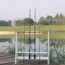 Black Faux Wood Handle Carbon Fiber Fishing Rod - 180cm/70.86inch - EVA One-Piece Grip - Suitable For Both Fresh And Salt Water. - 黑色 - 查看 2