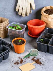 Justerbar handhållen blom- och grönsakssåmaskin - Lättanvänd trädgårdsplanteringsmaskin med rattkontroll, 5 växlar för gräsfrön - Såmaskin - Visa 8