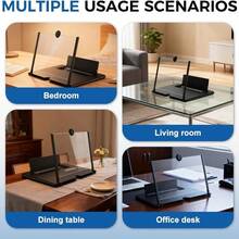 Amplificador de pantalla universal con soporte de teléfono, HD anti-reflejo anti-fatiga ocular, ajustable en ángulo plegable, para ver películas videos en hogar oficina y al aire lib - Negro - Ver 4