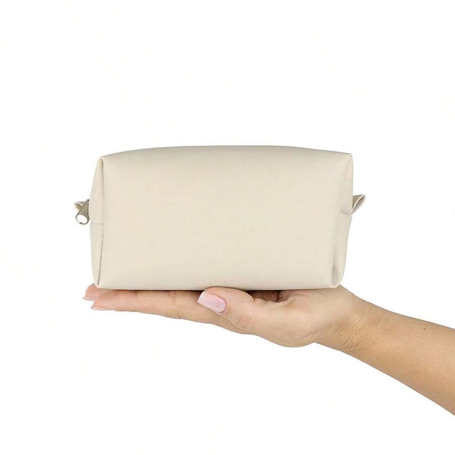 Unisex Spacious Toiletry Bag For Carrying Travel Items And Accessories, Including Makeup. - 象牙色 - 查看 1