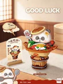 LOZ 648片麻辣火锅积木套装，653片腊肉电饭煲积木模型，拼装积木玩具，DIY手工礼物，男女皆宜，客厅装饰，最佳节日和生日礼物 - 彩色 - 查看 3