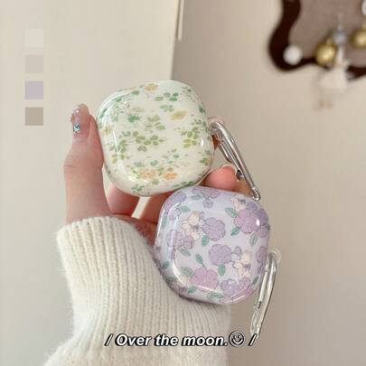 Minimalist Floral Design Protective Case Compatible With Samsung Galaxy Buds 2/Buds Pro/Buds Live/Buds 2 Pro/Buds FE Earphones