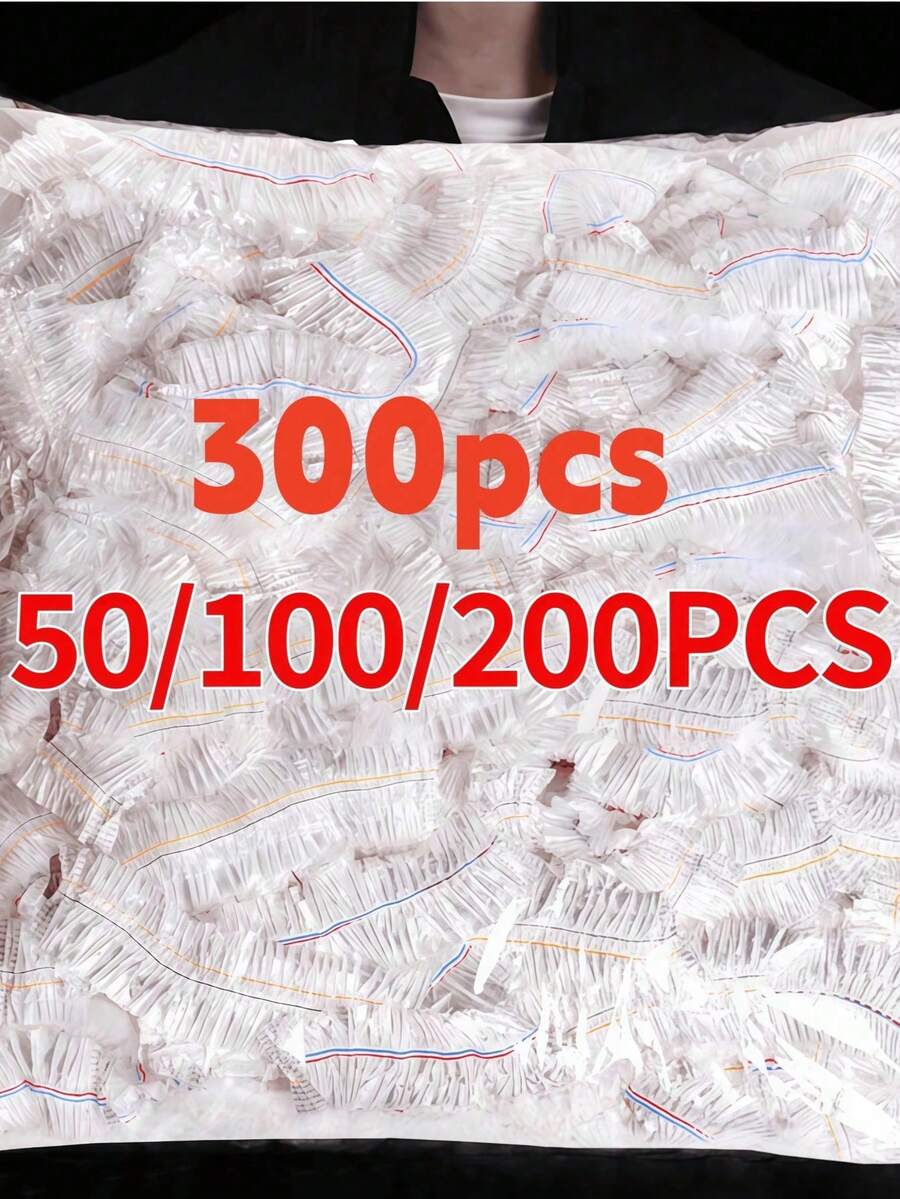 500/200/100/50/1入通用彈性PE食品儲存蓋,透明可拉伸塑膠碗蓋與保鮮袋,適用於剩菜、廚房冰箱食品保護、多用途防塵蓋及野餐派對用品浴帽 - 彩色 - 查看 1
