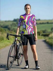 Cycling Jersey, Bicycle Clothing, Pocket Bike Pattern - Multicolor - View 3