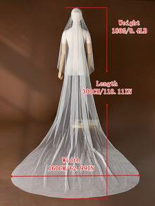 1 chiếc khăn voan cô dâu giả ngọc trai, dài đến đầu ngón tay, kiểu dáng dài thướt tha, thích hợp cho đám cưới, tiệc độc thân, phụ kiện chụp ảnh cưới, kèm lược cài tóc bằng kim loại. - Màn che - Xem 9