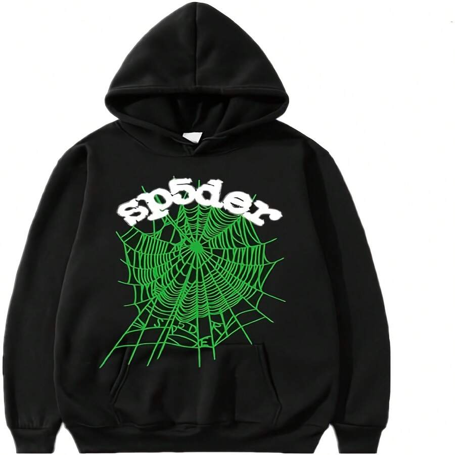 Hoodie For Women Spider Graphic Long Sleeve Sweatshirt Spyder Unisex Hoodies Y2k Fall With Pockets Black - màu đen - Xem 1