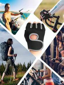1 đôi găng tay thể thao hở ngón unisex, găng tay đạp xe chống trượt thoáng khí, găng tay nâng tạ siêu nhẹ, găng tay thể thao bảo vệ lòng bàn tay giảm sốc, găng tay tập luyện bảo vệ toàn bộ lòng bàn tay, thích hợp cho tập luyện, thể dục, đạp xe và nhiều hoạt động khác. - Nhiều màu - Xem 6