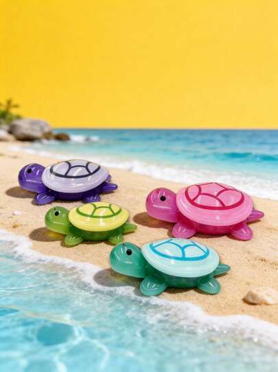 POKOJA LAND 121 Night Light Turtle Statues - Resin Garden Miniature Animal Decorations - No Need For Electricity Or Batteries, Outdoor Decorations, Colorful Glowing Plastic Handmade Models, Suitable For DIY, Nail Art, And Home Decoration | Animal Statues | Decorative Turtles