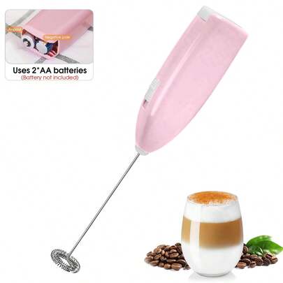 Handheld Milk Frother, Coffee Milk Frother With Stainless Steel Whisk, Electric Handheld Drink Mixer, Milk Frother, Coffee Mixer, Suitable For Coffee, Latte, Cappuccino, Matcha, Hot Chocolate And Other Beverages, Portable Milk Frother, Electric Cordless Mini Coffee Machine, Coffee Machine With Matcha Mixer