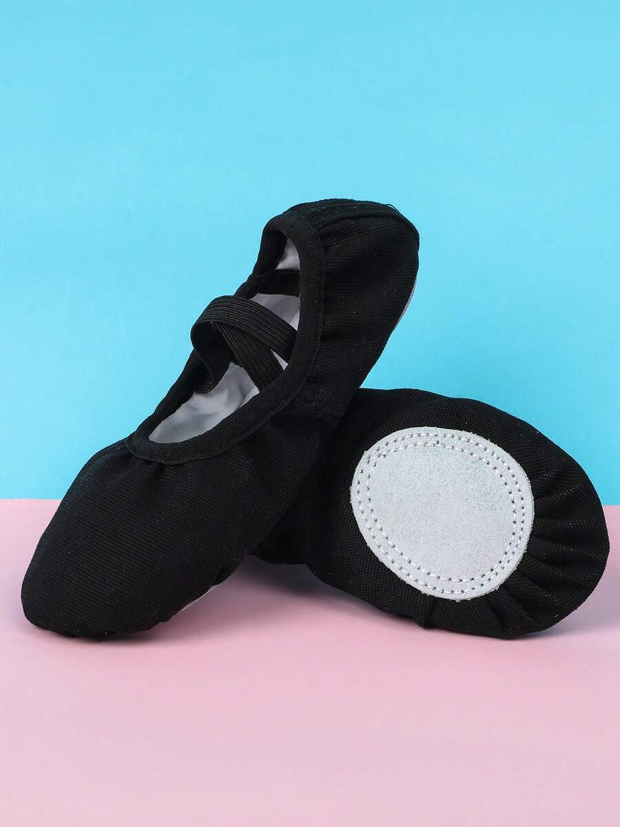 Kids Ballet Dance Shoes Girls Soft Bottom Practice Dance Shoes Toddler Ballet Shoes - Black - View 1