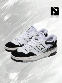 New Balance 550 White Black Rain Cloud (GS) – Big Kids Lifestyle Sneakers – Shoes For Youth/Women-Vintage-Spring & Summer-Inspired Running Shoes, Shock-Absorbing Comfort, Gym To Streetwear Casual Wear-Easter Gift– GSB550CA - White/Black/Rain Cloud - 查看 2