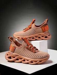 Low-Top Breathable Mesh Lightweight Outdoor Children Sports Running Shoes - Brown - View 2