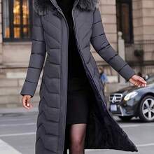 New Women'S Coat That Flatters The Figure, Mid-Length, Over-The-Knee, Thickened With A, Stylish Fitted Outerwear - 紅色 - 查看 2