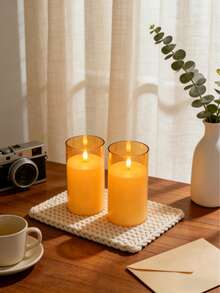 2/3-Pack Flameless LED Candles With Timer And Remote Control, Battery Powered, 3D Simulated Candle Wick Flickering Effect, Creative Home Decor Lighting, Suitable For Birthdays, Weddings, Graduations, And Other Occasions, Making Them An Ideal Gift. - Gold - View 6