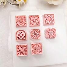 Bohemian Style Ceramic Tile Shaped Polymer Clay Cutting Tool Set, DIY Tools For Handmade Moroccan Style Earrings And Jewelry Pendants - Th20 - View 8